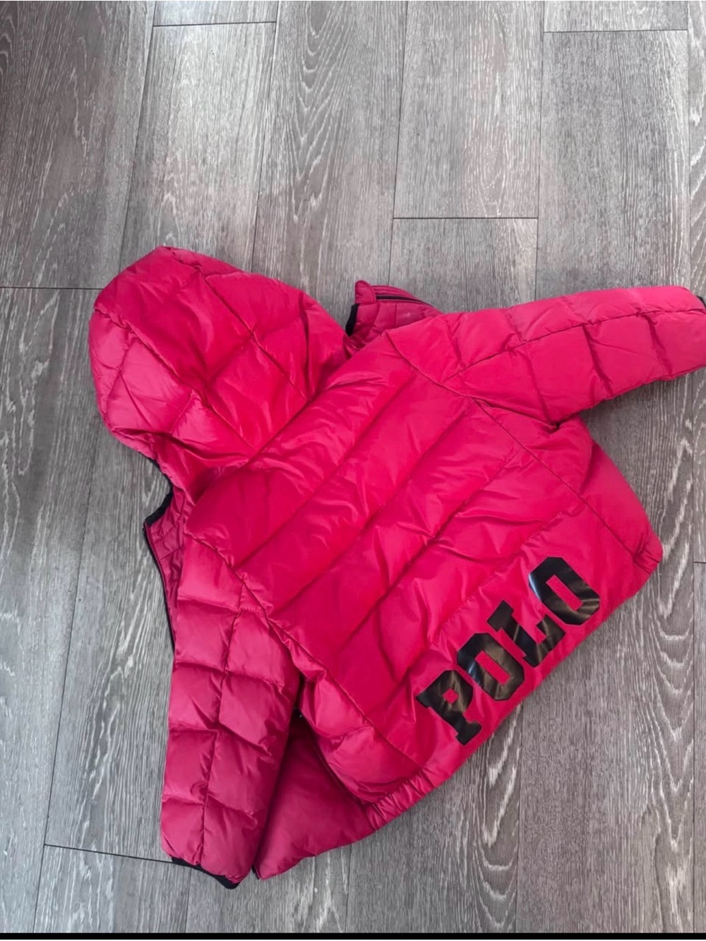 Polo by Ralph Lauren Girls' Bright Pink Puffer Jacket with Hood